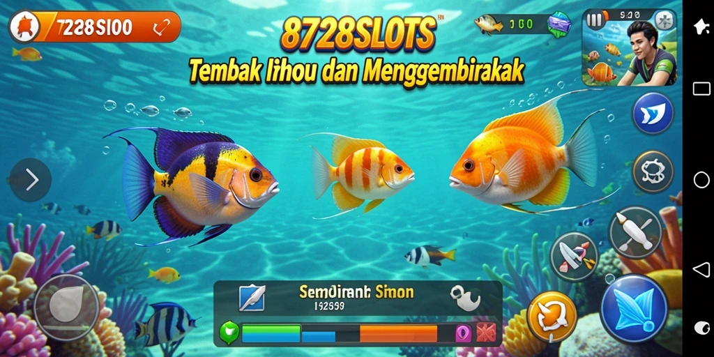 Gameplay seru dalam menangkap ikan di 8728SLOTS.