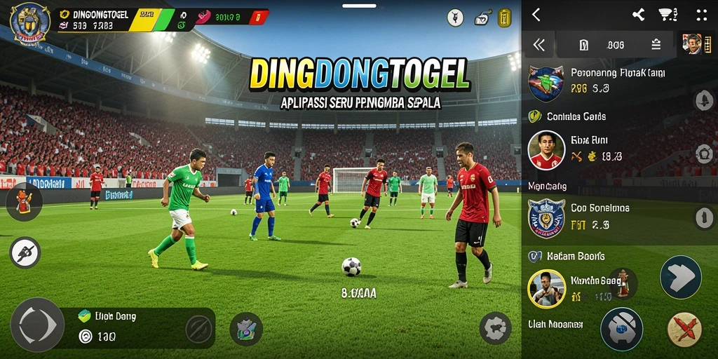 Tampilan gameplay seru dalam DINGDONGTOGEL yang menyajikan pengalaman sepak bola.