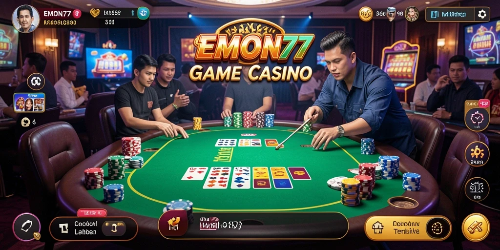 Tangkapan layar gameplay Live Casino yang seru dan interaktif di EMON77.