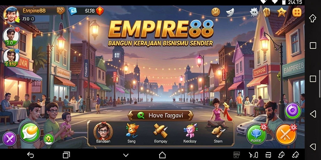 Screenshot gameplay EMPIRE88 yang menunjukkan pengelolaan bisnis yang seru.