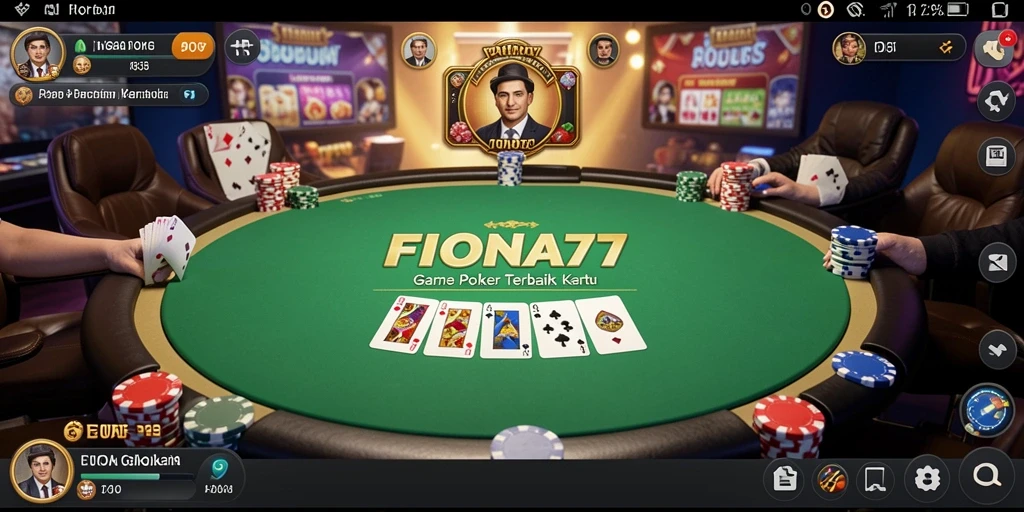 Tampilan gameplay seru dari FIONA77 yang menampilkan aksi poker.
