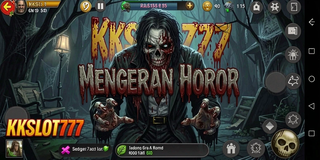 Tampilan gameplay KKSLOT777 yang menegangkan dan menyeramkan.
