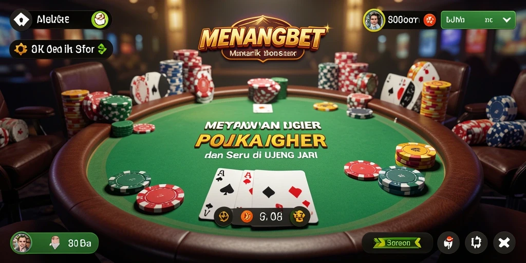 Tampilan menarik dari gameplay Poker di MENANGBET.
