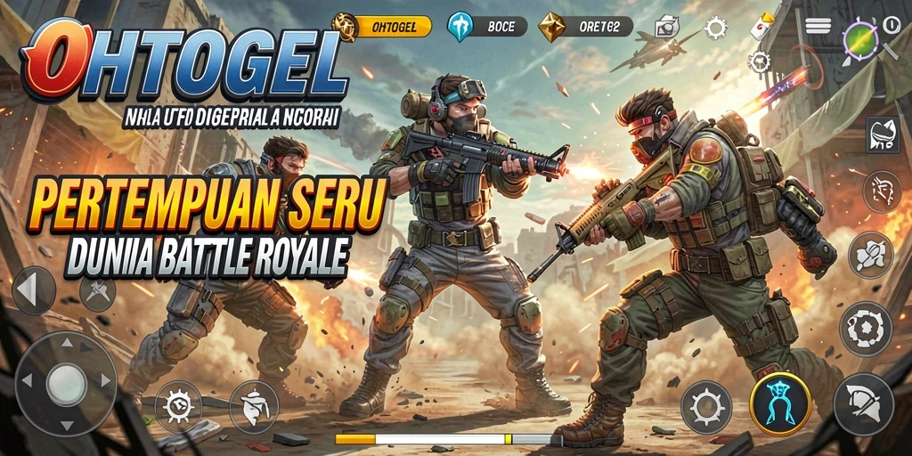 Tampilan gameplay OHTOGEL yang seru dalam pertarungan Battle Royale.