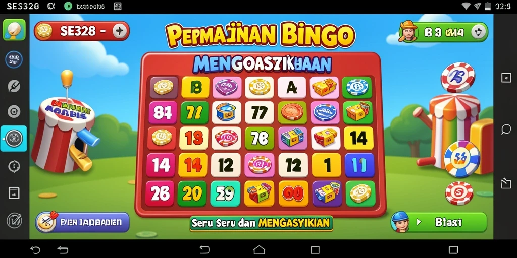 Tampilan gameplay seru SE328 dalam permainan Bingo.