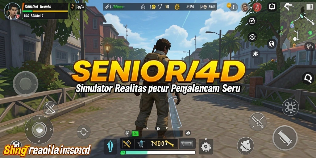 Screenshot SENIOR4D menampilkan momen seru dalam gameplay simulasi.