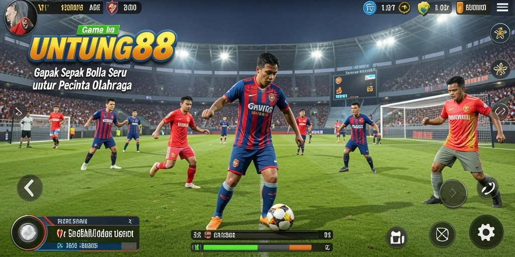 Gambaran gameplay UNTUNG88 yang seru di lapangan sepak bola.