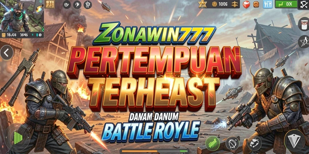 Screenshot ZONAWIN777 menunjukkan aksi seru dalam pertempuran Battle Royale.